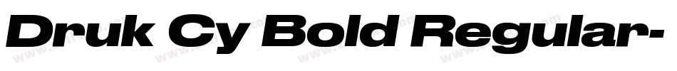 Druk Cy Bold Regular字体转换